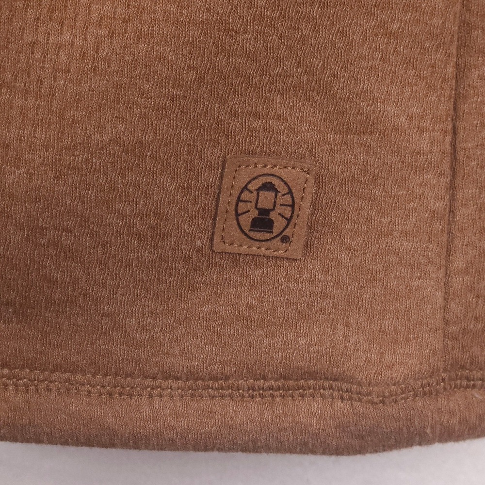 Coleman Bonded Sherpa Lined Henley Shirt Men's Small Copper Waffle Knit Thermal - Picture 6 of 14